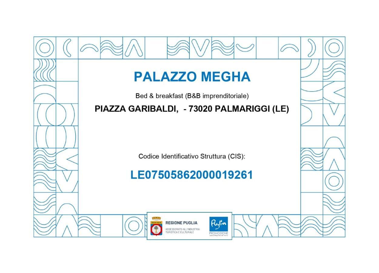 Palmariggi Palazzo Megha Suite & Breakfast מראה חיצוני תמונה